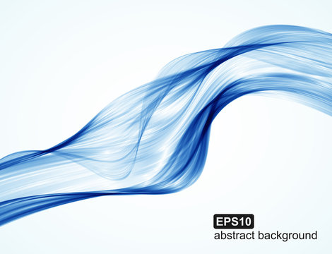 Vector abstract blue waves background