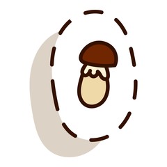 Mushrooms Illustration on white background