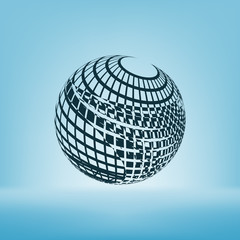 Wire-frame Design Element. Sphere