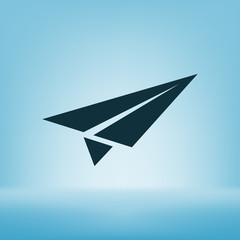 Fototapeta na wymiar Paper airplane icon