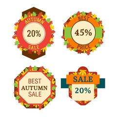 Autumn sale logo vector