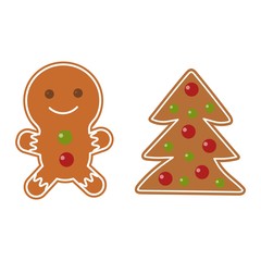 Christmas cookie isolated vector icon