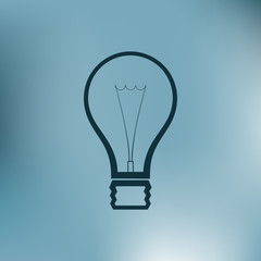Obraz premium Light bulb vector icon