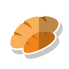 Bread icon. Bakery food product and menu theme. Isolated design. Vector illustration