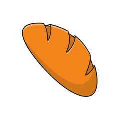 Bread icon. Bakery food product and menu theme. Isolated design. Vector illustration
