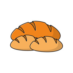 Bread icon. Bakery food product and menu theme. Isolated design. Vector illustration