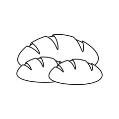Bread icon. Bakery food product and menu theme. Isolated design. Vector illustration