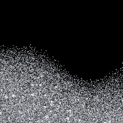 Silver glitter textured border