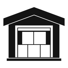 Warehouse building icon. Simple illustration of warehouse building vector icon for web