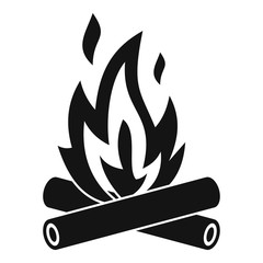 Campfire icon. Simple illustration of campfire vector icon for web