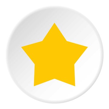 Yellow celestial star icon. Flat illustration of yellow celestial star vector icon for web