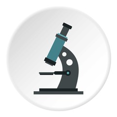 Microscope icon. Flat illustration of microscope vector icon for web