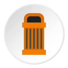 Trash icon. Flat illustration of trash vector icon for web
