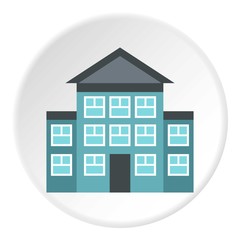 Three storey house icon. Flat illustration of three storey house vector icon for web