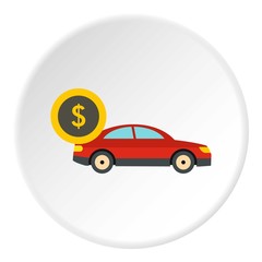Buying car icon. Flat illustration of buying car vector icon for web