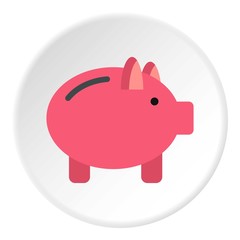 Piggy icon. Flat illustration of piggy vector icon for web