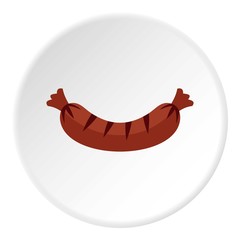 Sausage icon. Flat illustration of sausage vector icon for web