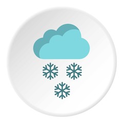 Clouds and snow icon. Flat illustration of clouds and snow vector icon for web