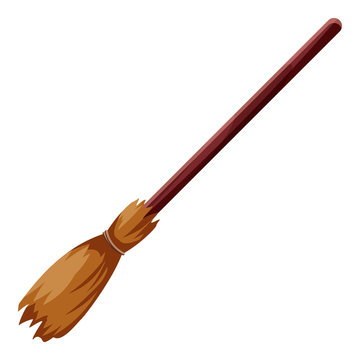 Broom icon. Cartoon illustration of broom vector icon for web
