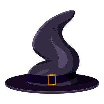 Magic hat icon. Cartoon illustration of magic hat vector icon for web