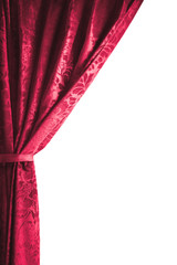 theater curtain on white background
