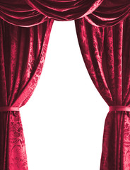 theater curtain on white background
