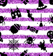 Seamless Pattern with Traditional Objects