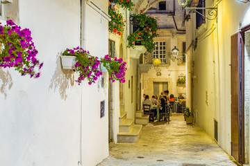 night view of the streets of Locorotondo © Vivida Photo PC