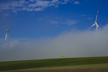 Windräder in einem Windpark