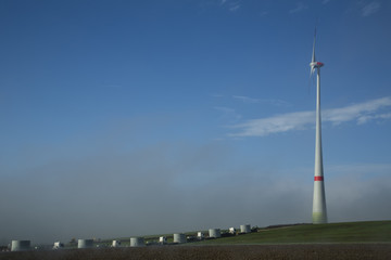 Windräder in einem Windpark