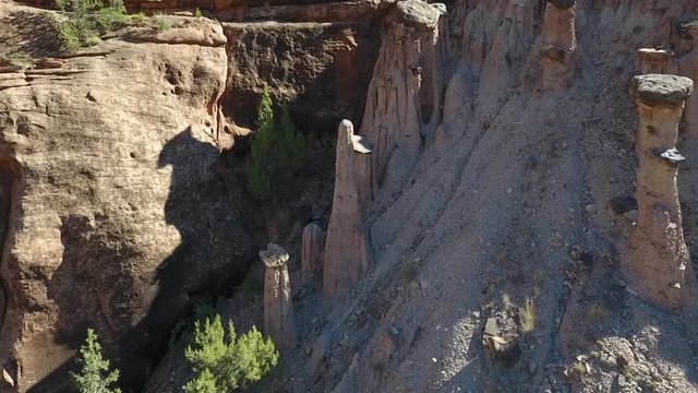 Drone Aerial Footage of rocks and river in Escalante 7