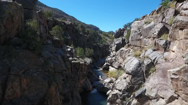 Drone Aerial Footage of rocks and river in Escalante 1