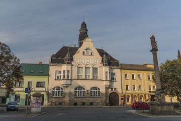 Chabarovice town in summer evening