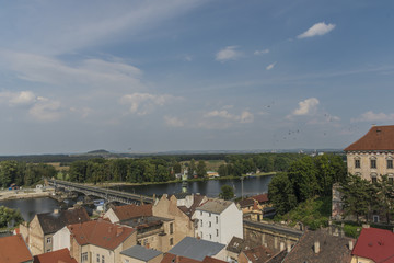 Fototapeta premium Roudnice nad Labem town in summer day