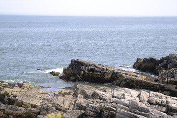 Fototapeta premium Rugged coast near FT Williams ME, Aug 2016