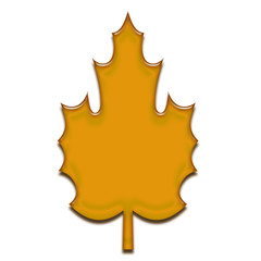 Orange Oak leaf