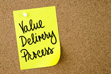 Value Delivery Process text written on yellow paper note