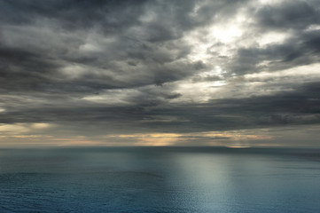 Fototapeta na wymiar morning view of Ocean from Nordkapp, Norway