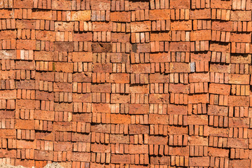 lots of bricks stack up