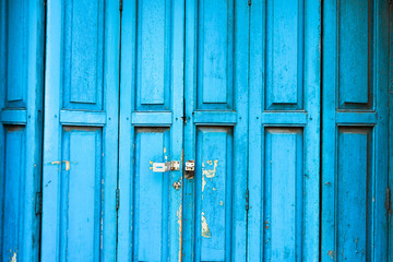 Blue ancient door