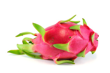 fresh dragon fruit isolated on white background