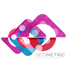 Fototapeta premium Geometrical minimal abstract background with light effects