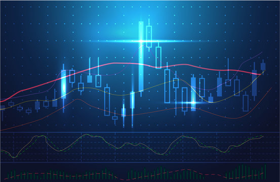 
Vector stock charts and market analysis in blue theme. Illustration about stock investment. Ideal for technology concept background.