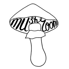 Mushroom graphic drawing