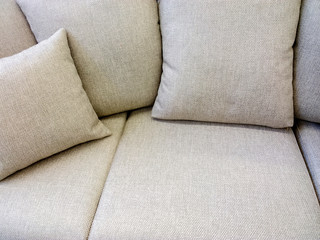 Pillows on the couch.