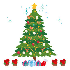 クリスマス　イラスト　ツリー