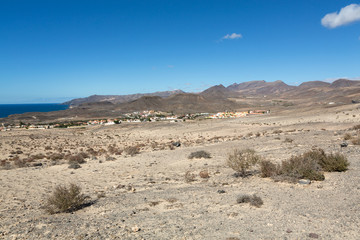  La Pared village on the south western part of Fuerteventura . Canary Islands, Spain