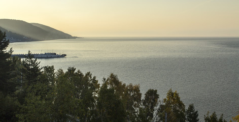 the landscape in lake baikal,russian federation