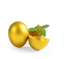 golden  easter egg isolated