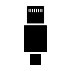 Lightning connector cable flat icon for apps and websites
